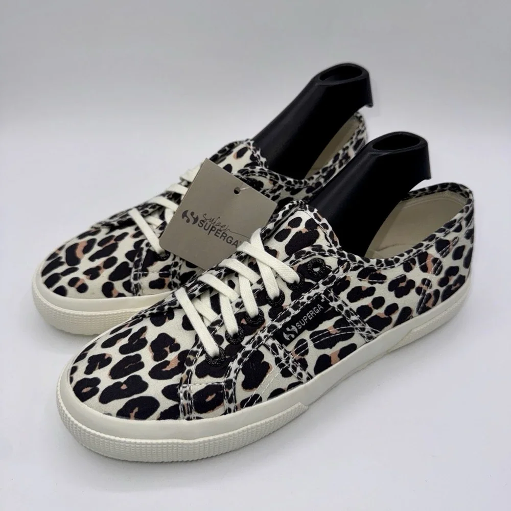 Superga 2750 Sneakers Women's Size 8.5 EU‎ 39.5 Leopard Cheetah Print